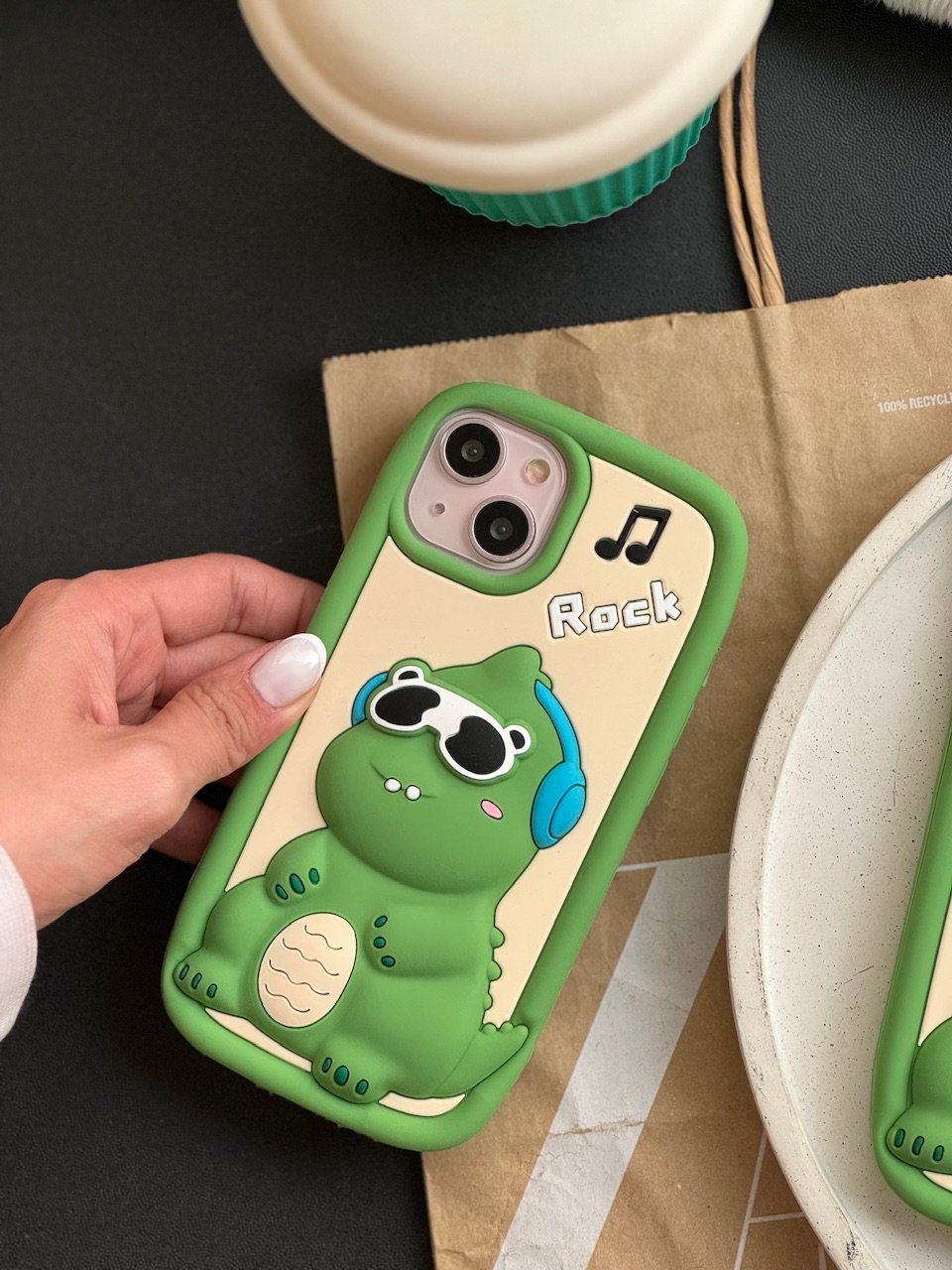 قاب دایناسور سیلیکونی آیفون و اندروید (کدC1612) - تصویر 5