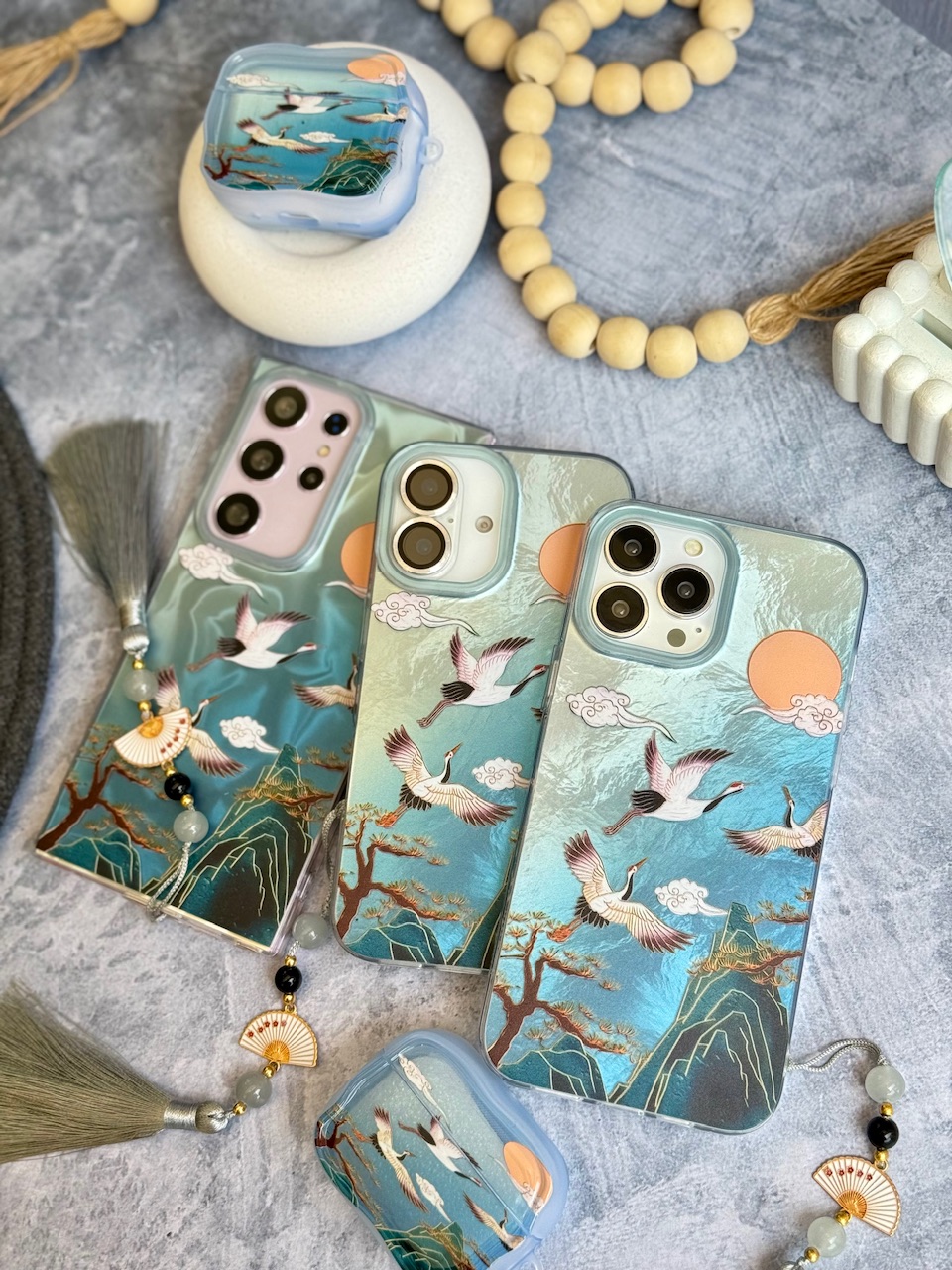 قاب رقص دُرنا همراه با آویز آیفون ، سامسونگ ، شیائومی (کدC2033) - تصویر 2