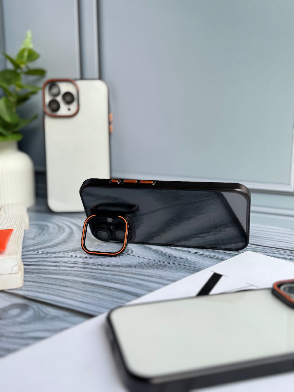 قاب orange lens استند شو با محافظ لنز (کدC1994)