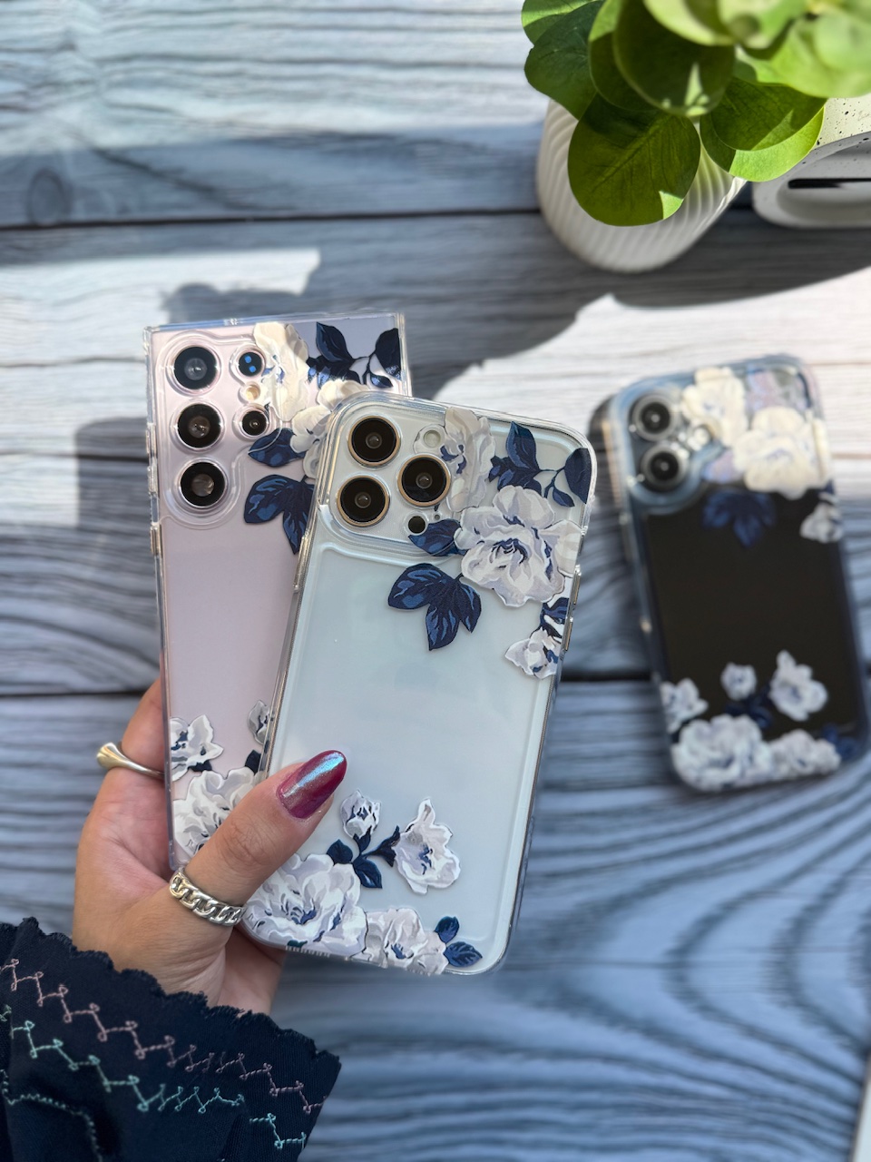 قاب White Rose آیفون ، سامسونگ ، شیائومی (کدC2049)